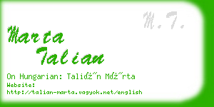 marta talian business card